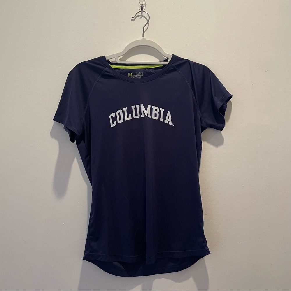 Columbia branded Under Armour blue athletic tee (size M)